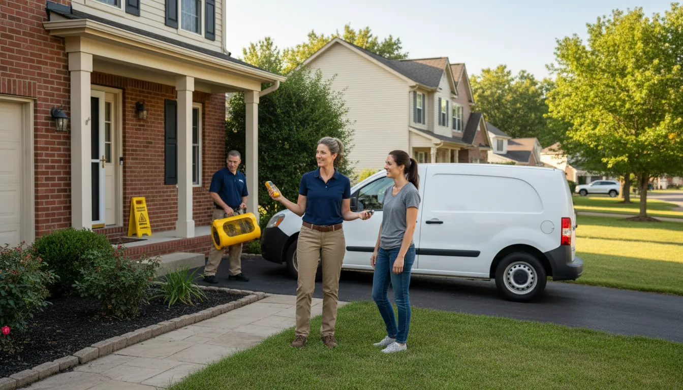 Residential water damage restoration in Rock City, IL
